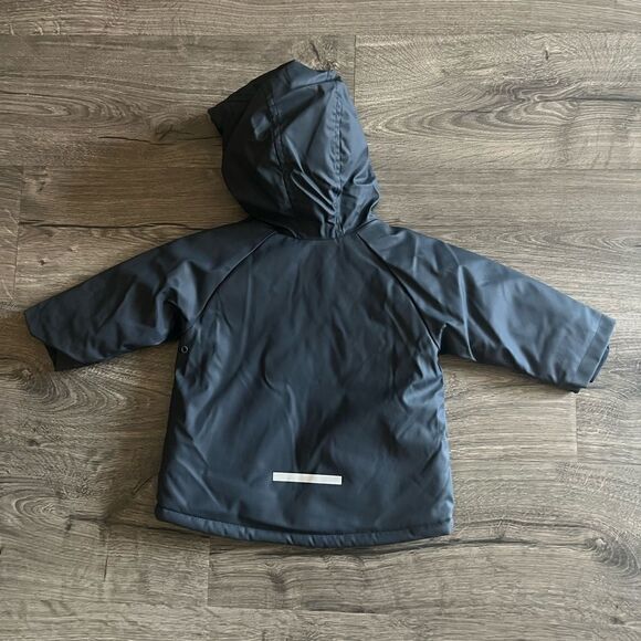 Zara FAUX SHEARLING LINED RUBBERIZED RAINCOAT size 9-12 months - Picture 2 of 6